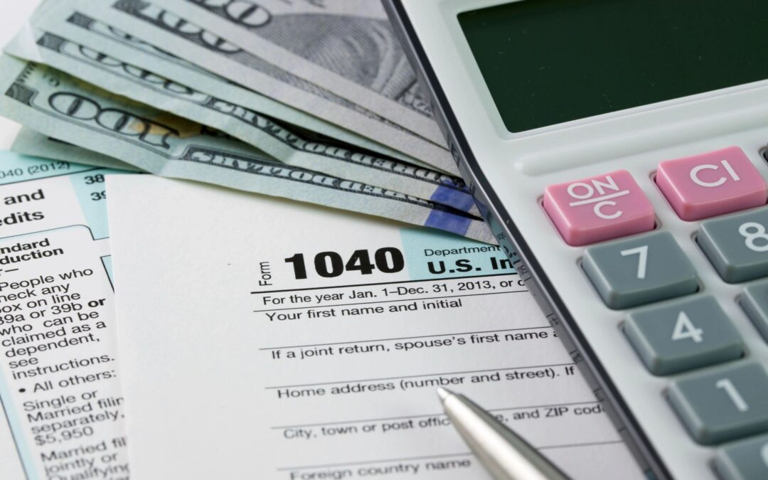 Picture of 1040 and calculator